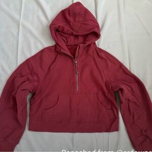lululemon athletica Maroon Half-Zip Hoodie